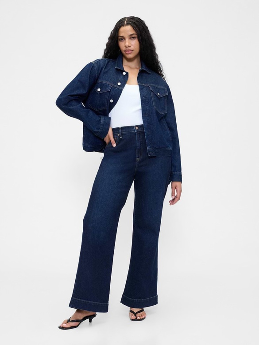 GAP High Rise Relaxed Flare Jeans